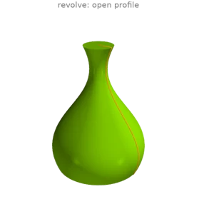 Revolve, extrude and sweep