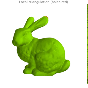 Local triangulation and uniform resampling